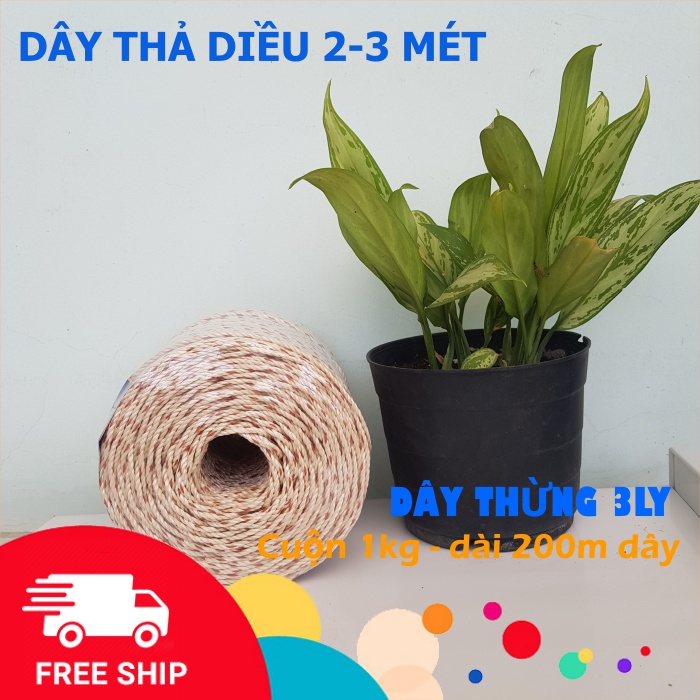 Dây thừng chuyên giăng giàn cây leo 200 mét|| 1kg. dây thừng 3 ly