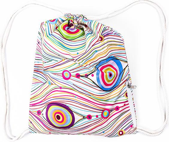 Túi Dây Rút XOX Backpack Lông Công Trắng