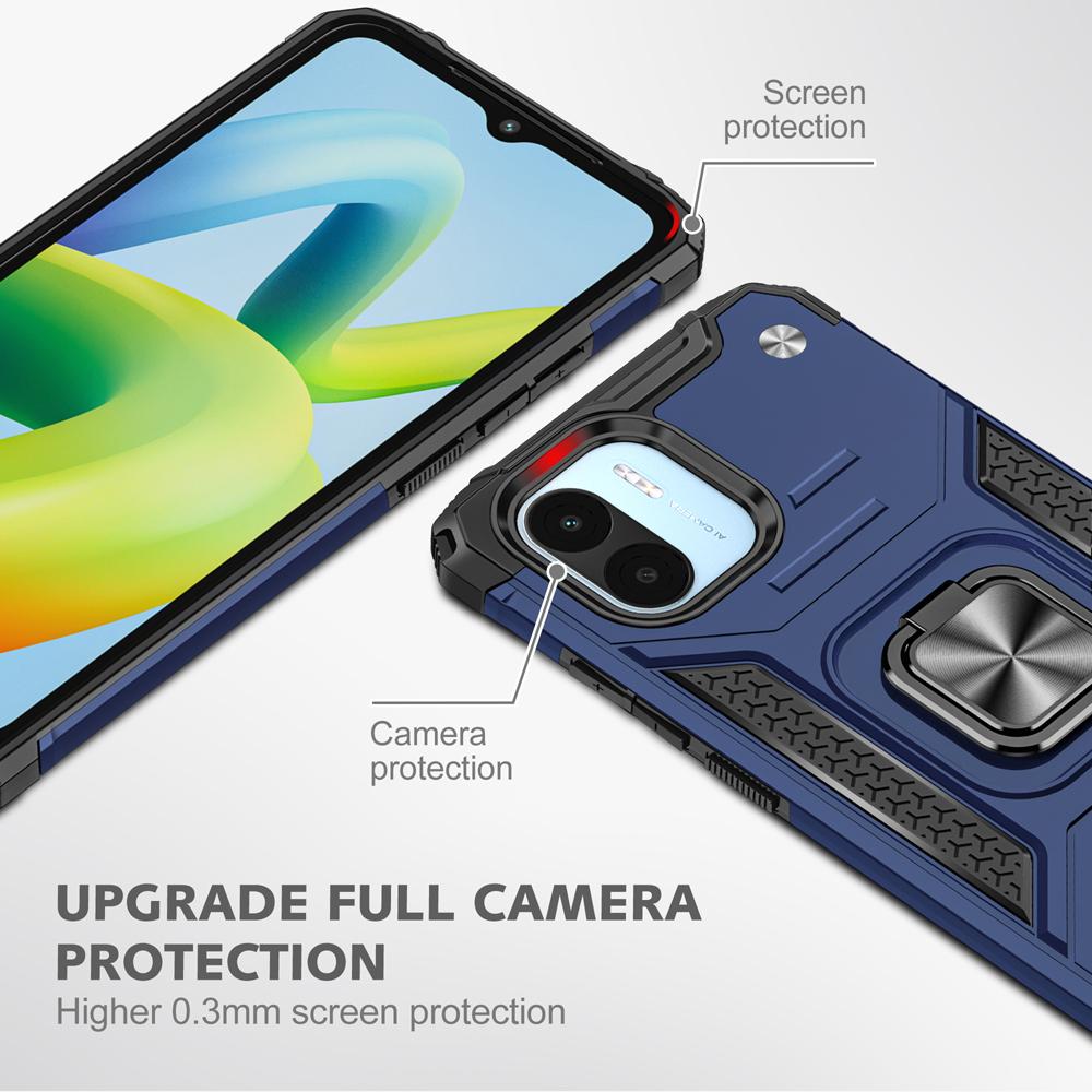 Ốp lưng cho Xiaomi Redmi A1 Chống sốc Kemeng kèm nhẫn xoay làm giá đỡ