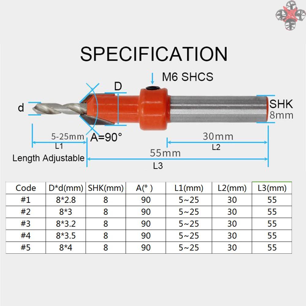 Bộ 5 Mũi Khoan Khoét Lỗ Vật Liệu Gỗ
