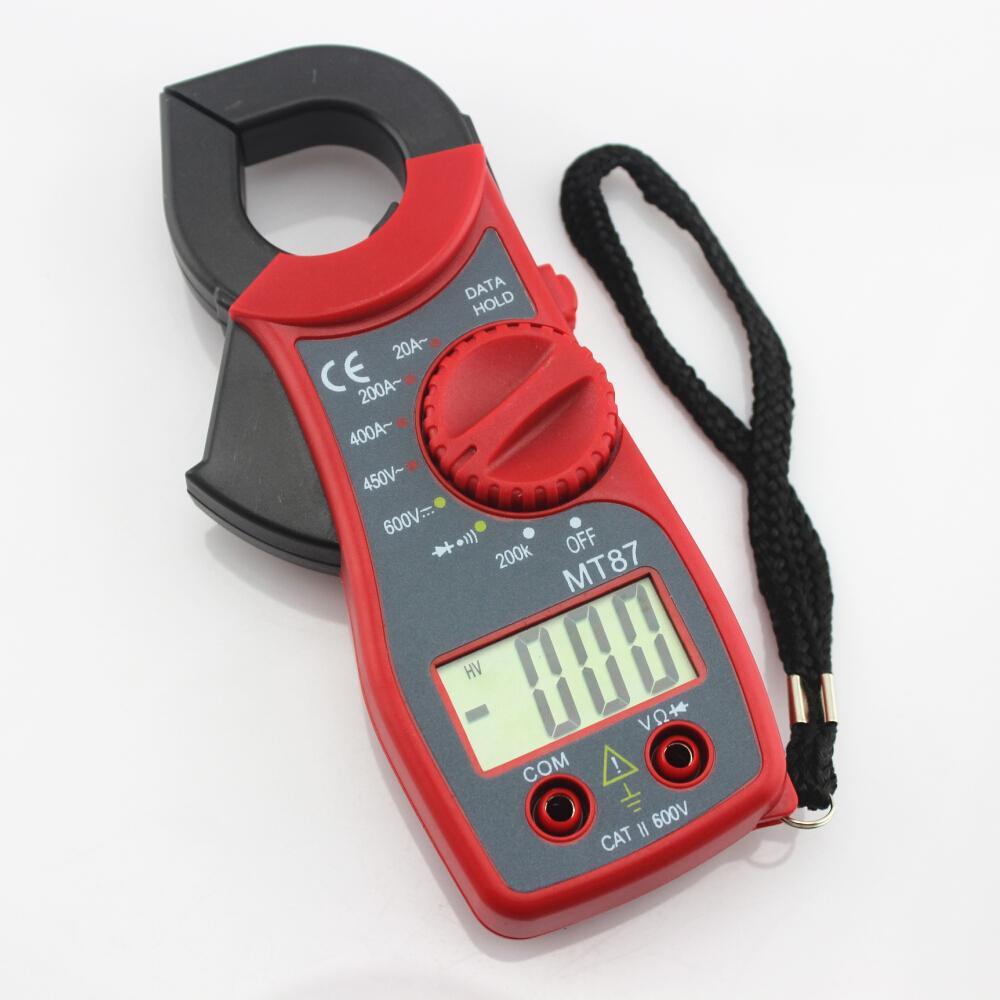 Digital Multimeter LCD Clamp AC DC Voltage Current AMP OHM Resistance Pen Tester Ammeter Voltmeter Checker Red