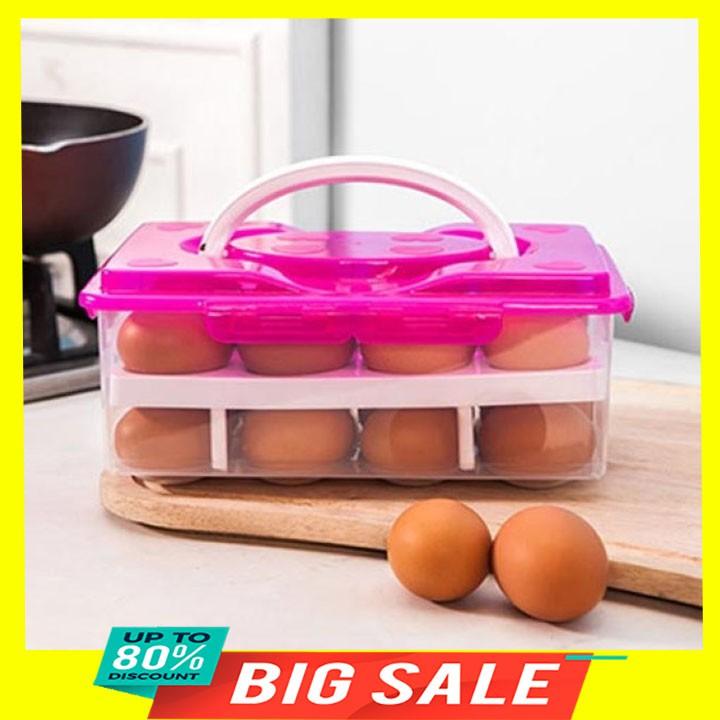 Khay đựng trứng 2 tầng 24 quả trứng, 23x16x11cm