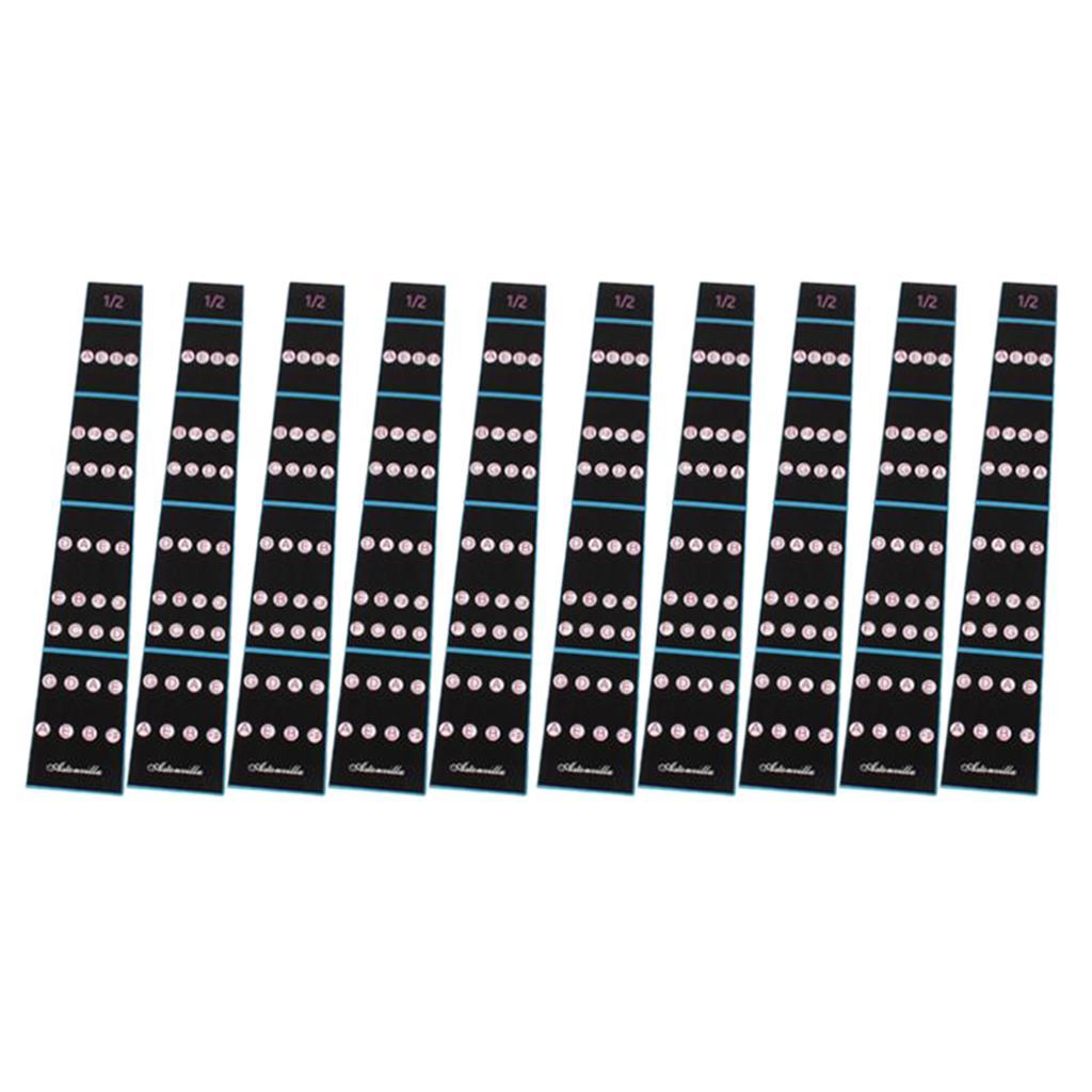 10pcs 1/2 Violin Fretboard Note Sticker Tape Fiddle Fingerboard Finger Chart