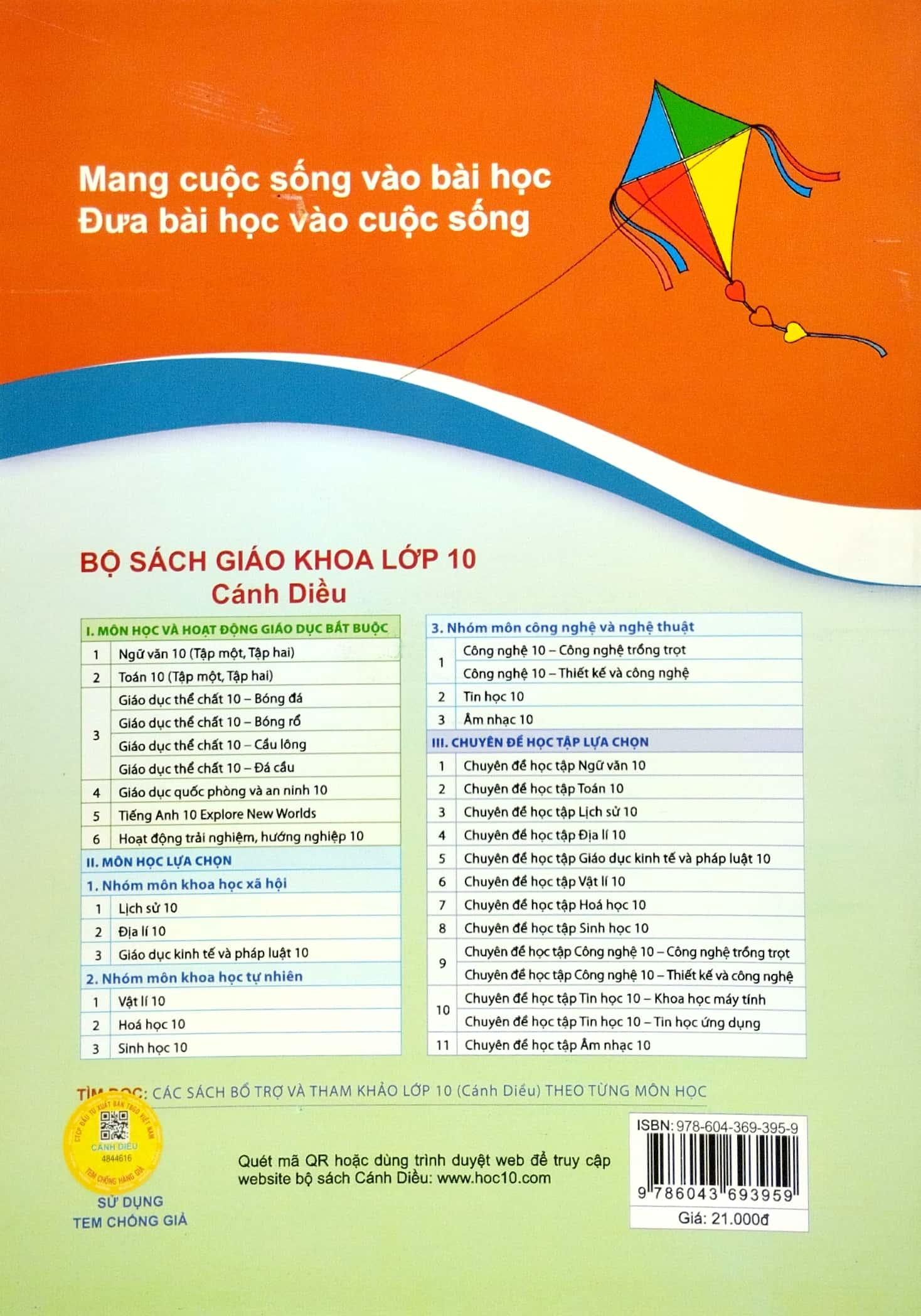 Tập Bản Đồ, Tranh Ảnh Địa Lí 10 (Dùng Cho Thực Hành) (Cánh Diều)