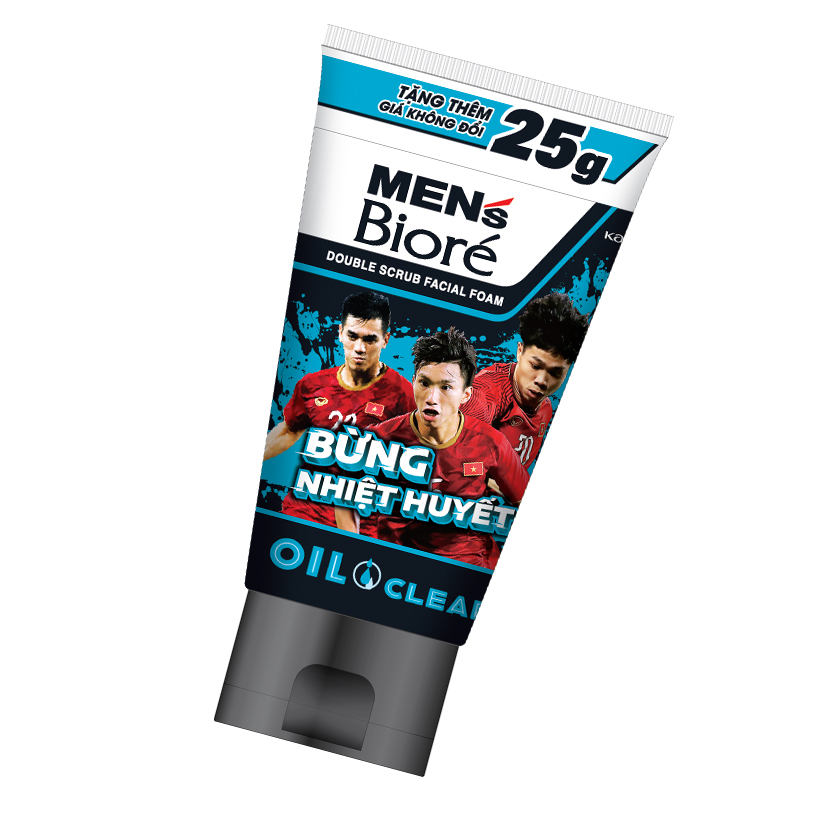 Sữa Rửa Mặt Men Biore Hạt Tác Động Kép Sạch Nhờn 100g