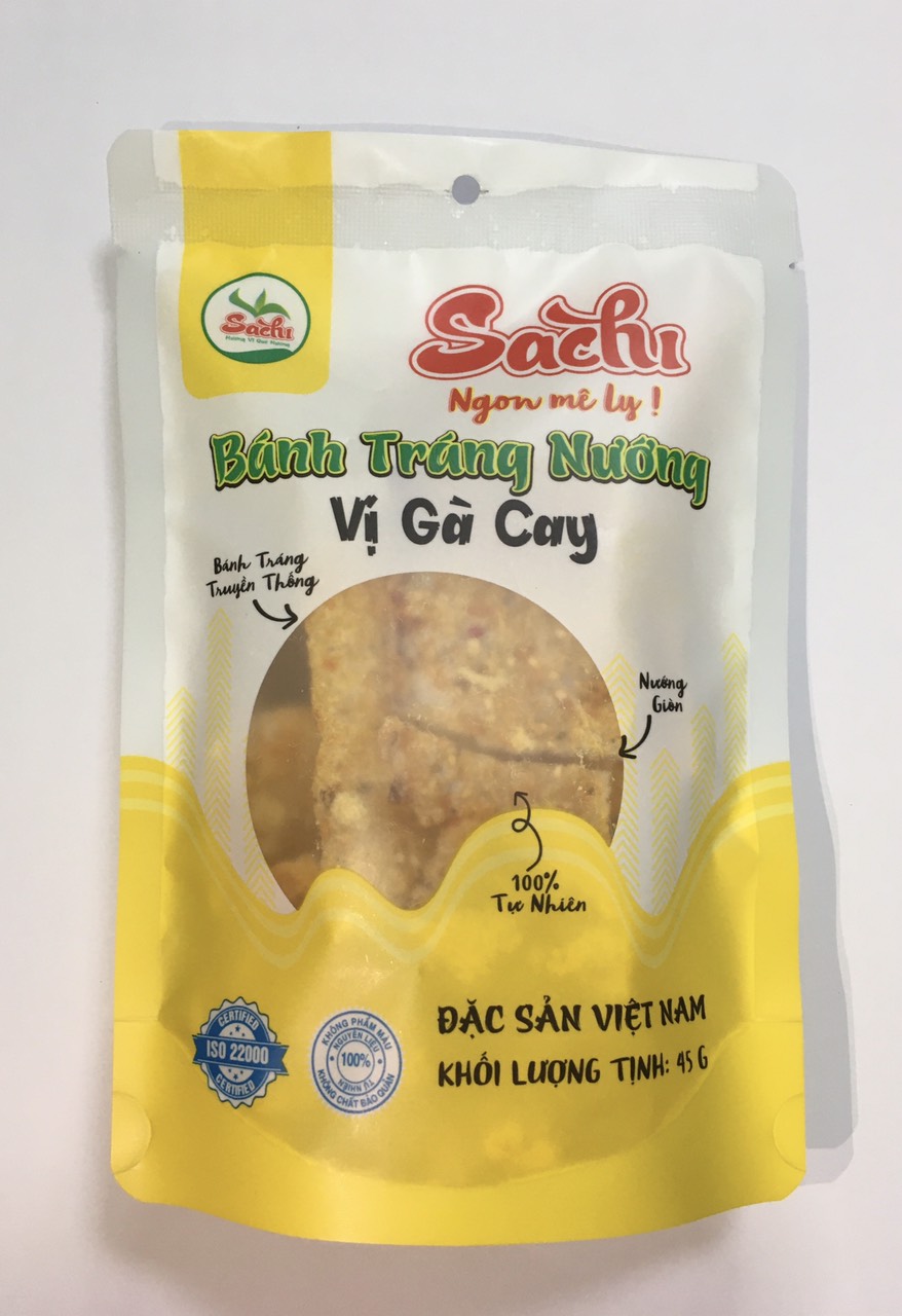 Bánh Tráng  Nướng Trộn Chà Bông Gà Sachi 45gram
