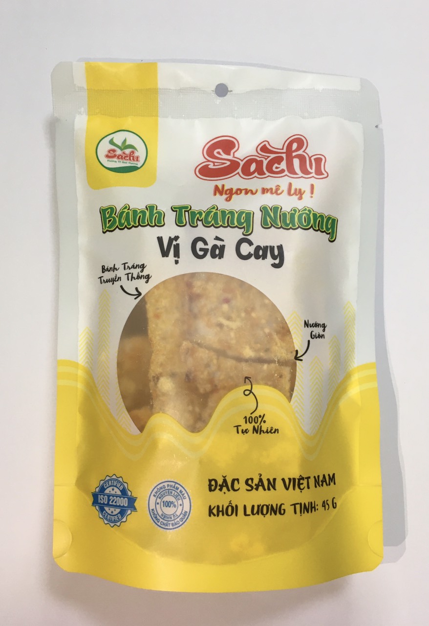 Bánh Tráng Nướng Trộn Chà Bông Gà Sachi 45gram
