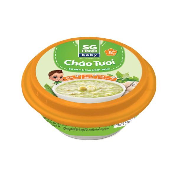 Cháo tươi Baby Sài Gòn Food Sò điệp &amp; Rau ngót Nhật 240g