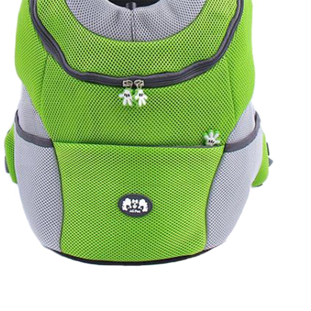 Pet Dog Backpack Carrier Travel Note Bag Front Net Double Shoulder