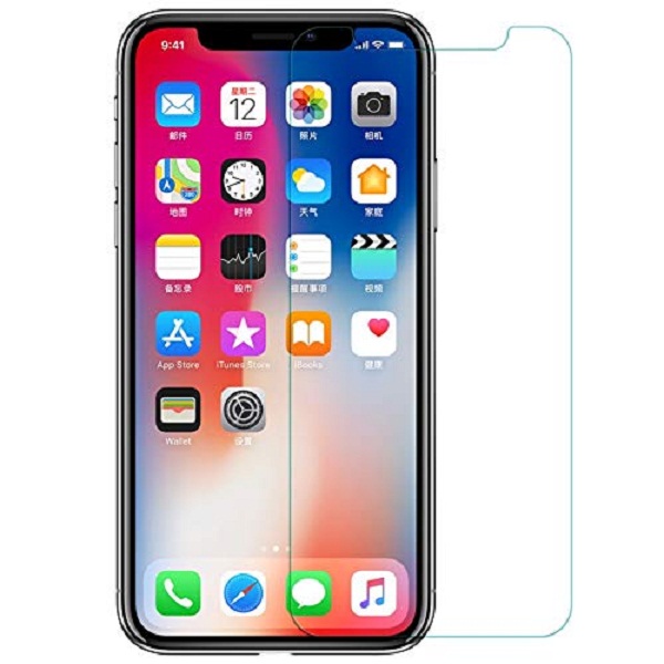 Miếng dán kính cường lực cho iPhone X / Xs (độ cứng 9H, mỏng 0.3mm, hạn chế bám vân tay) - Hàng nhập khẩu