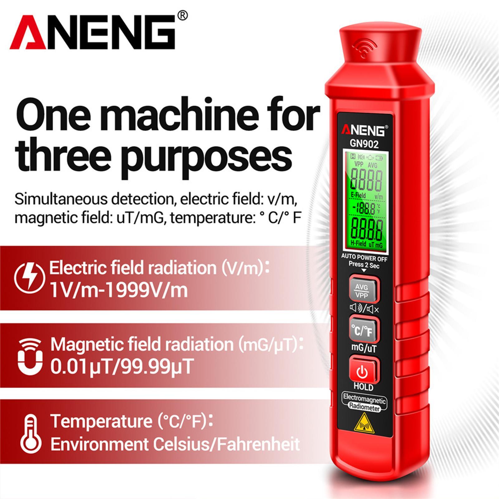 Electromagnetic Field Tester EMF Digital LCD Emf Testing EMF Meter EMF Tester for Computers Industry Home Office