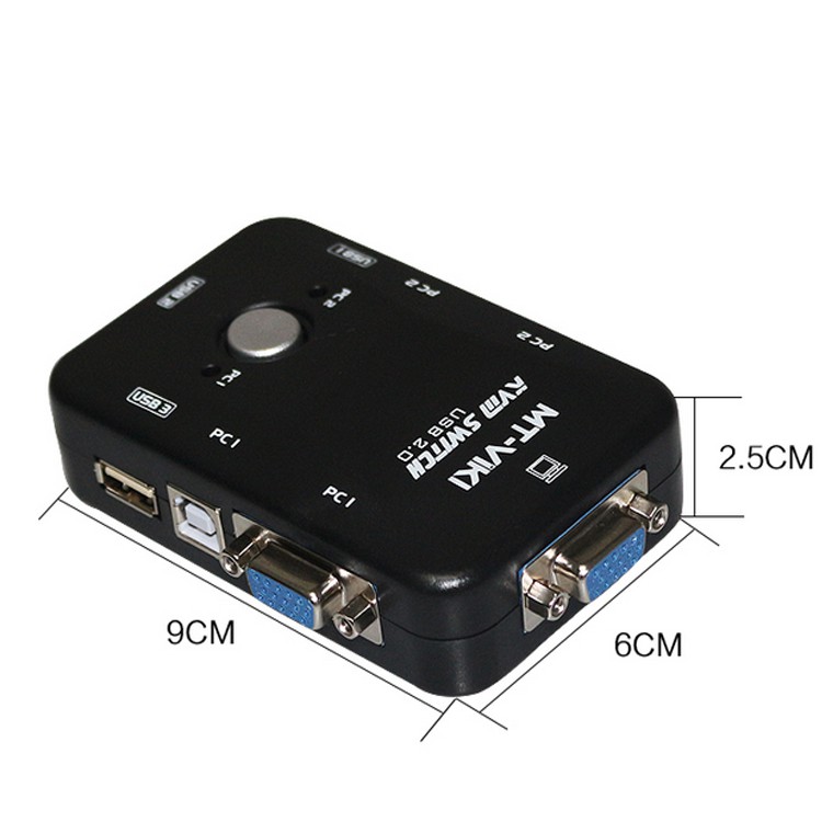 USB KVM Switches 2 ports MT- VIKI ( 2 Cây dùng 1 màn hình) - Hàng Chính Hãng