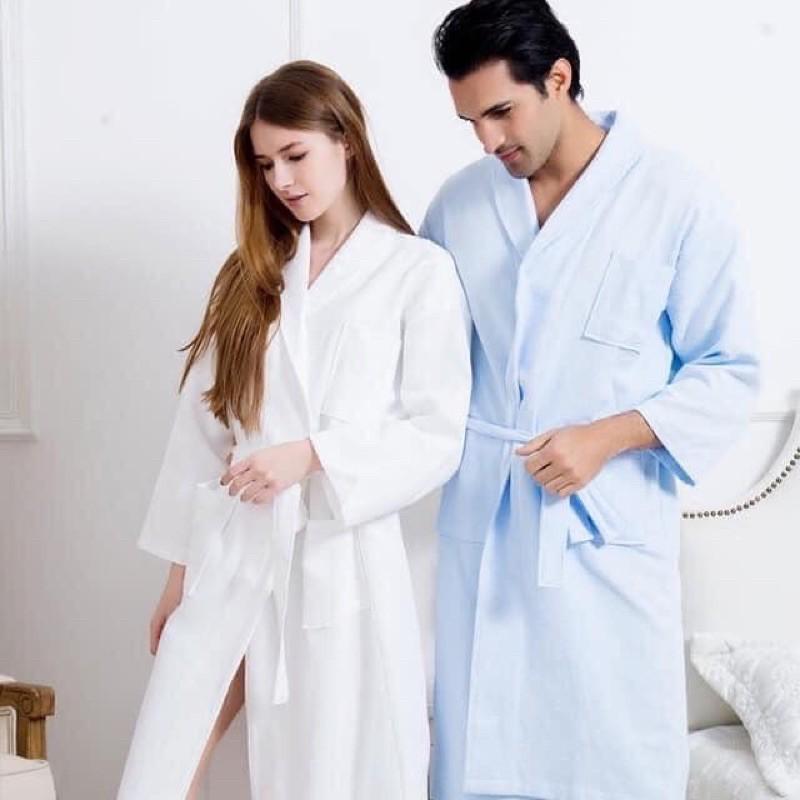 ÁO CHOÀNG TẮM KHÁCH SẠN CAO CẤP - Chất Liệu 100% Cotton Thoáng Mát Cao Cấp- Không Xù