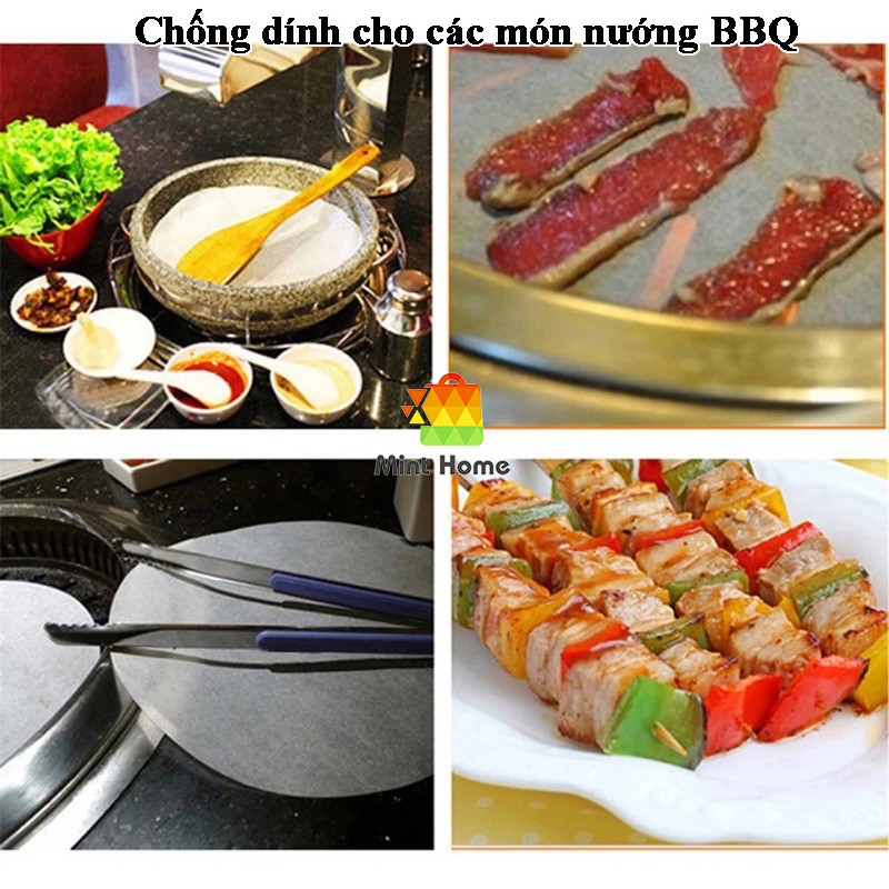 100 Tờ Giấy Nến Nồi Chiên 23cm Tròn Dùng Hấp Nướng Jodily - Thấm Dầu Mỡ - An Toàn Cho Sức Khỏe