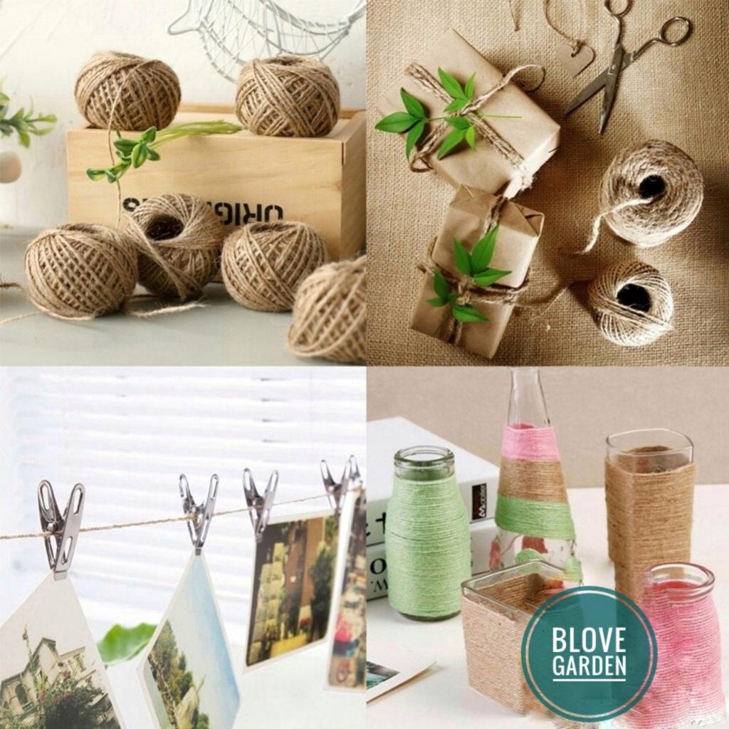 Dây thừng trang trí 10m dây gai trang trí, nguyên liệu làm đồ Handmade