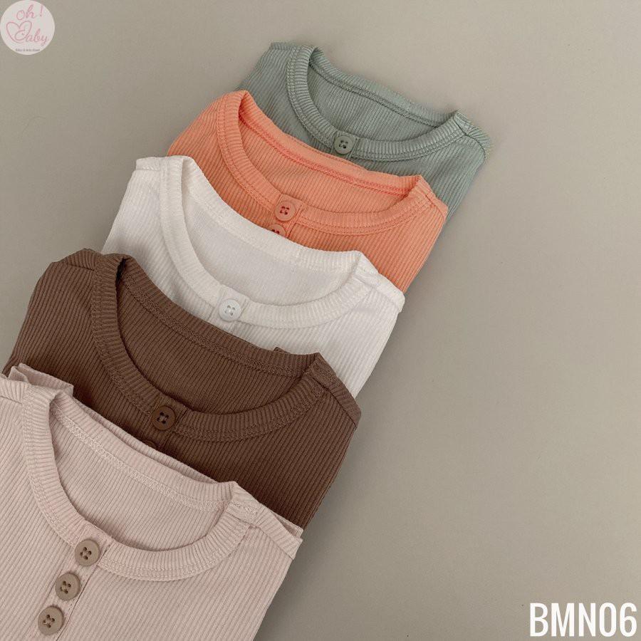 Bộ Dài Tay Minky Thun Tăm Cho bé Trai, Bé Gái