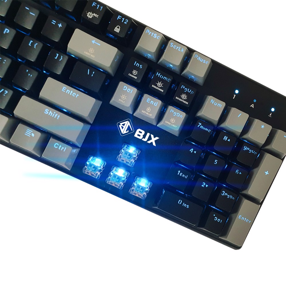 Bàn phím cơ BJX KM9 Full Size Blue Switch - chuyên gaming - thiết kế mới - thương hiệu mỹ - Hàng chính hãng