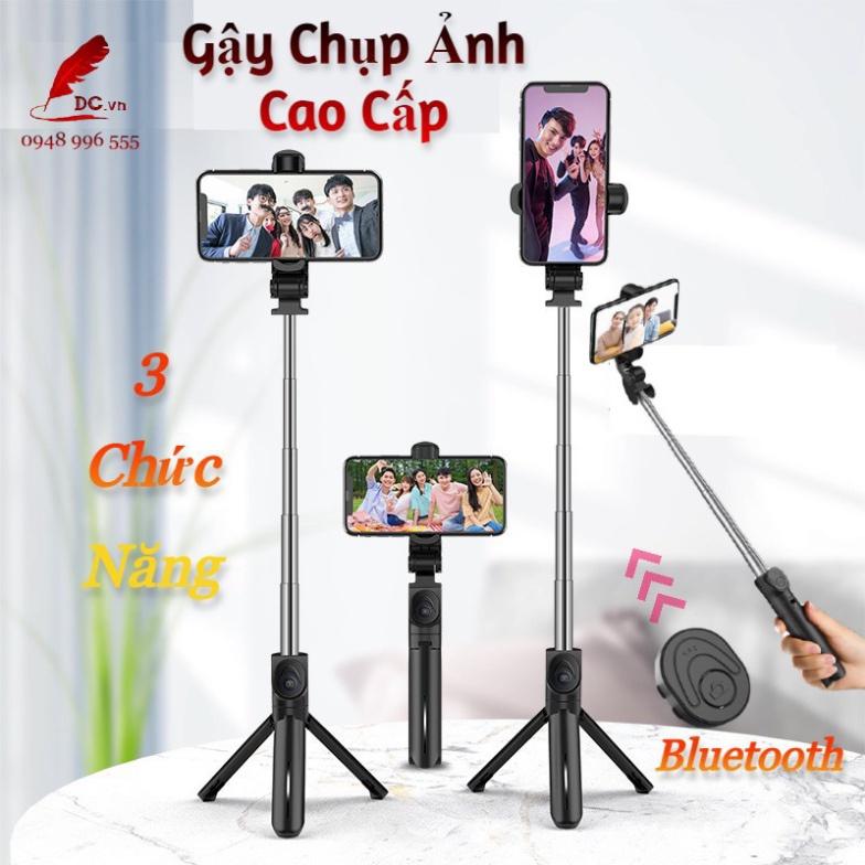 Gậy Chụp Ảnh Tự Động 3in1 có Bluetooth 3 Chân Đa Năng Chụp Hình Giá Đỡ Điện Thoại Livestream