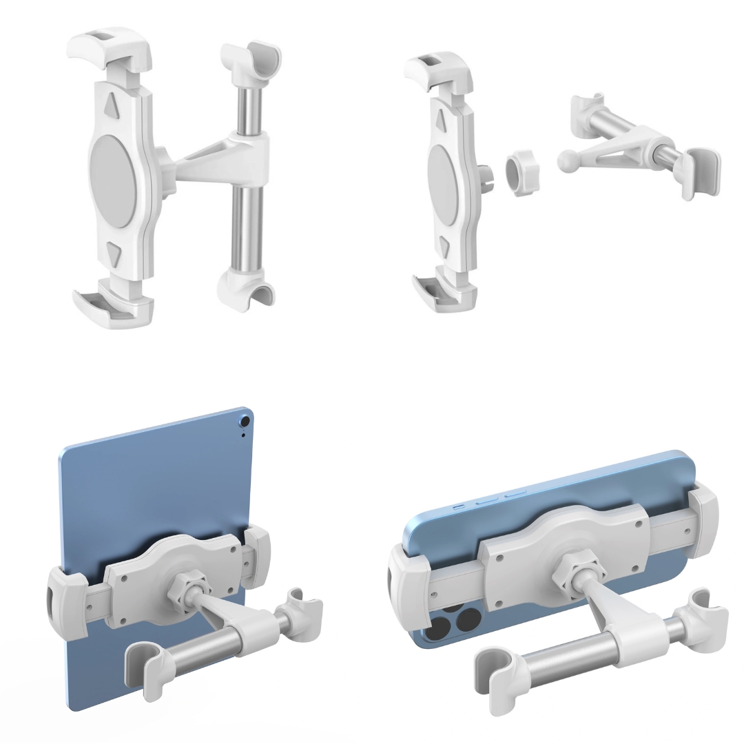 Giá Đỡ Điện Thoại /cho iPhone / cho iPad / máy tính bảng Gắn Tựa Đầu Ghế sau Ô Tô hiệu WIWU Lazy Bracket CH017 xoay 360 Thiết bị 4.7 - 13 inch - hàng nhập khẩu