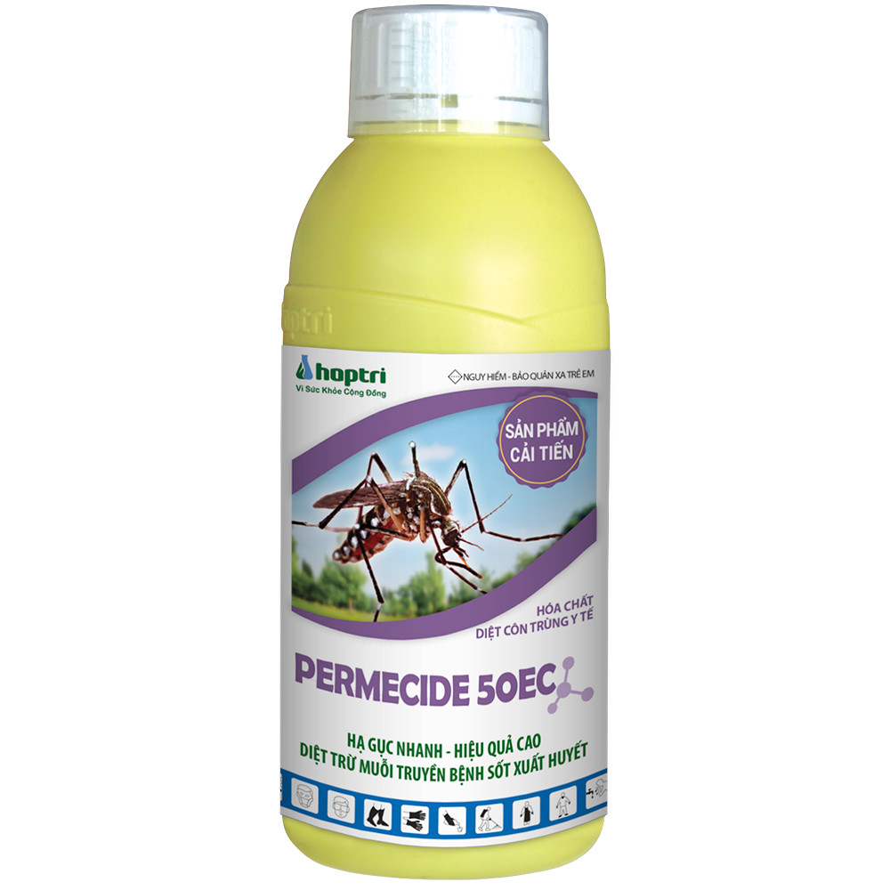 Thuốc  diệt muỗi Permecide 50EC mới, an toàn, hiệu quả với muỗi kháng thuốc (chai 1 lít)