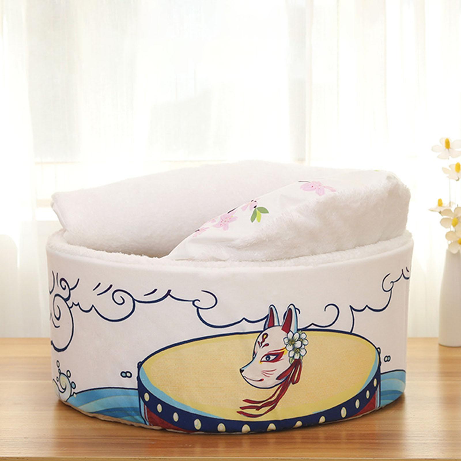 Cave House Tent Mat with Lid with Cushioned Pillow Cat Beds for Indoor Cats