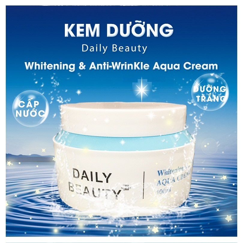 Combo 7 hộp Kem dưỡng Daily Beauty Intensive Anti-WrinKle Aqua Cream sản phẩm cấp nước cho da dầu nhập khẩu chính ngạch Hàn Quốc