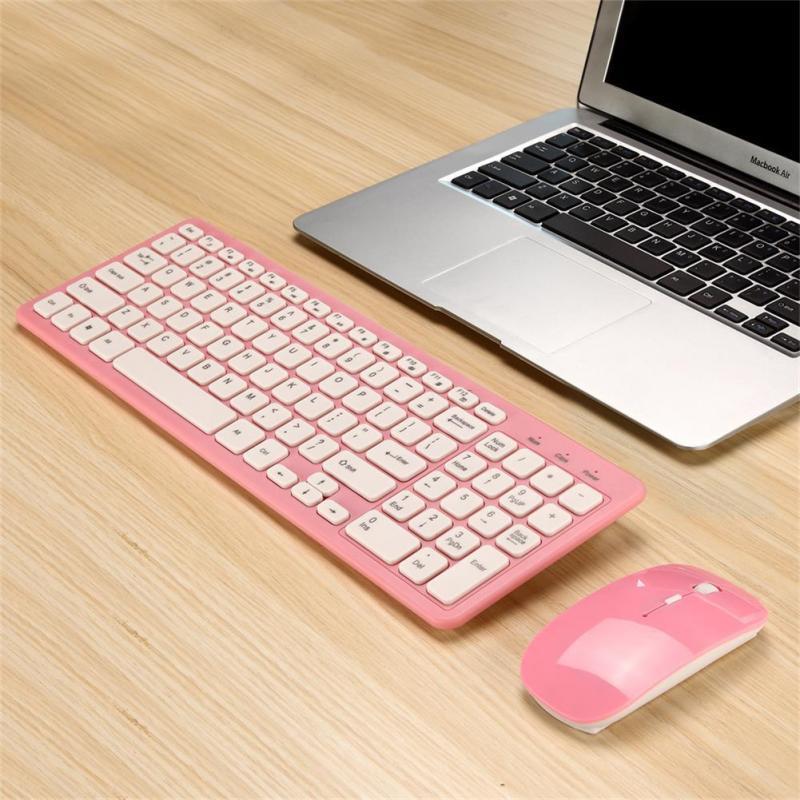 Không Dây Đa Năng Bàn Phím Và Chuột Im Lặng Cực Bàn Phím Chuột Bộ Cho Laptop Công Sở 4 Màu Tùy Chọn