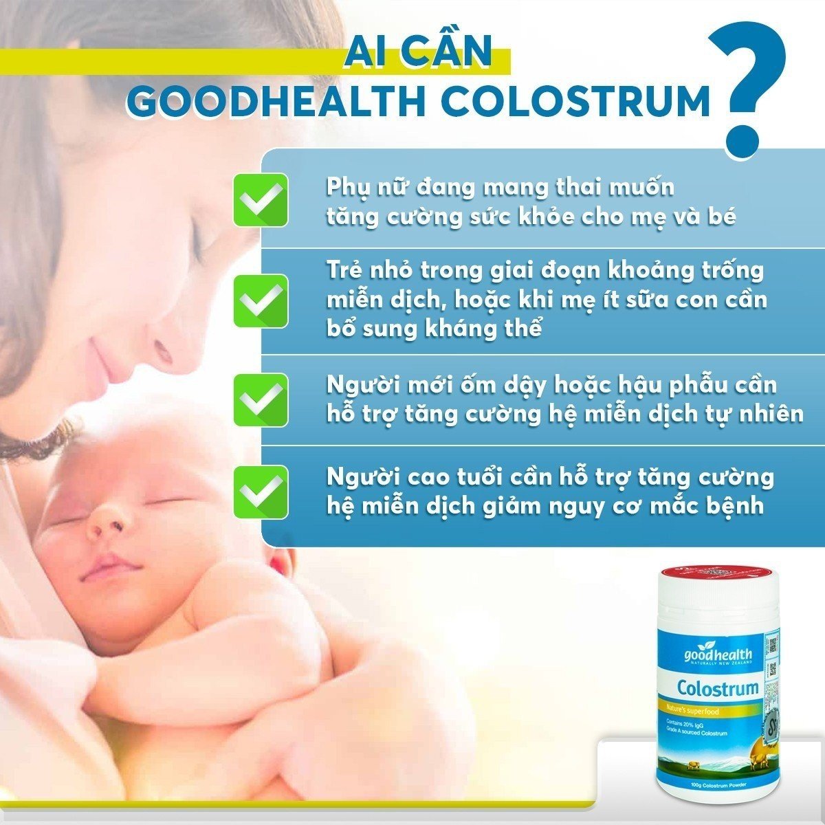 Combo 2 hộp sữa non Goodhealth Colostrum_Nhập khẩu chính hãng New Zealand