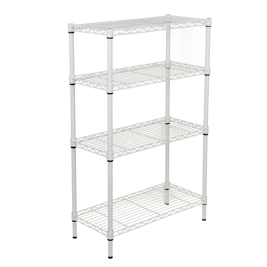 Kệ sắt đa năng để đồ 4 tầng tùy chỉnh mặt lưới, lắp ráp dễ dàng