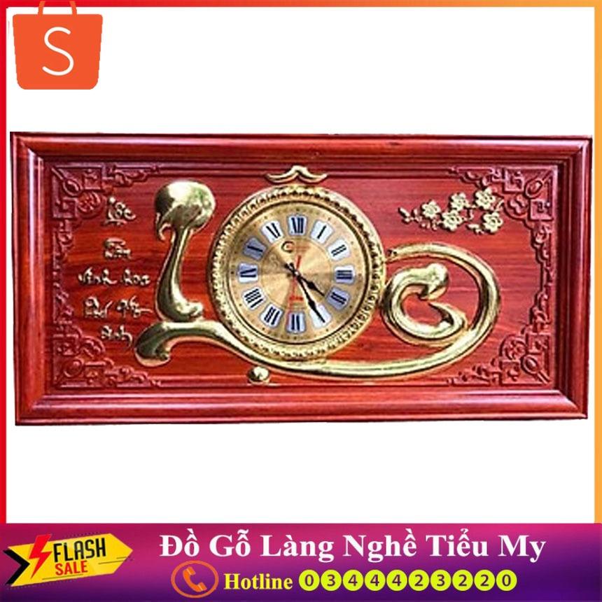 Tranh Đồng Hồ Treo Tường Chữ LỘC - gỗ Hương đẹp - sang trọng