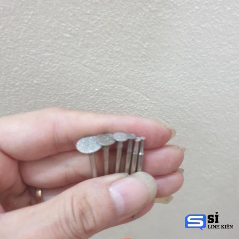 Đĩa cắt lưỡi câu hay lưỡi cắt khắc kim cương mini chân cán 2mm đầu cắt 2/3/4/6/8/10mm T gầy