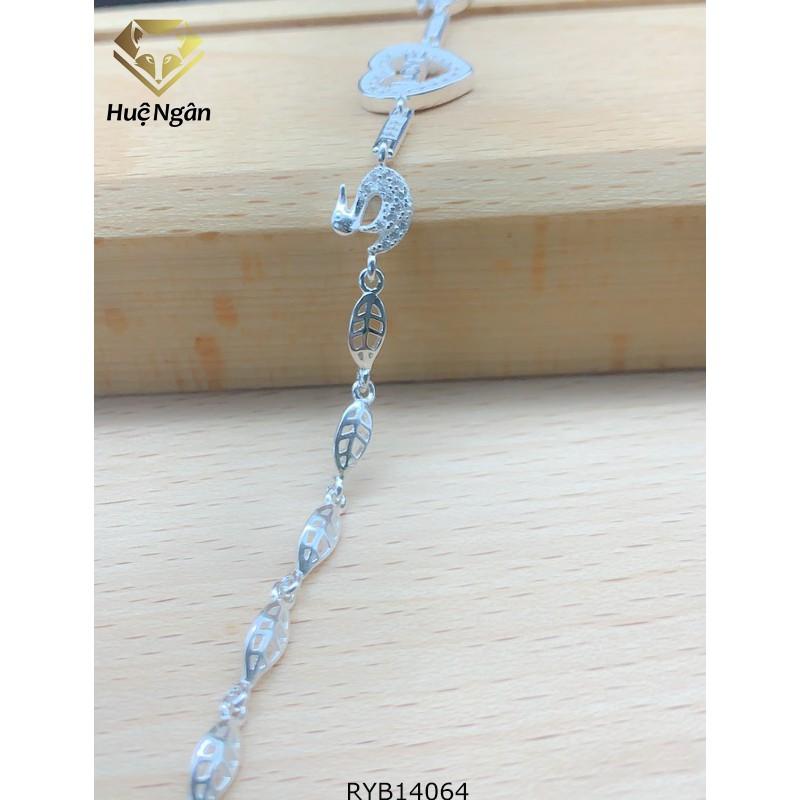 Lắc tay bạc 925 Huệ Ngân - Trái tim thiên nga Heart RYB140064