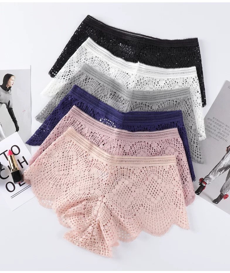 COMBO 5 QUẦN NỮ REN BOXER XUYÊN THẤU KIỂU PHÁP B12