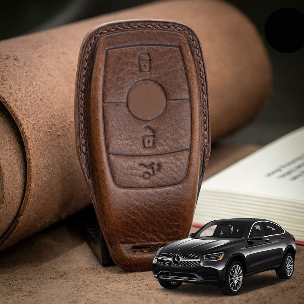 Bao Da Chìa Khóa ô tô MERCEDES BENZ GLC 300  | Bọc chìa khóa ô tô da thật khâu tay