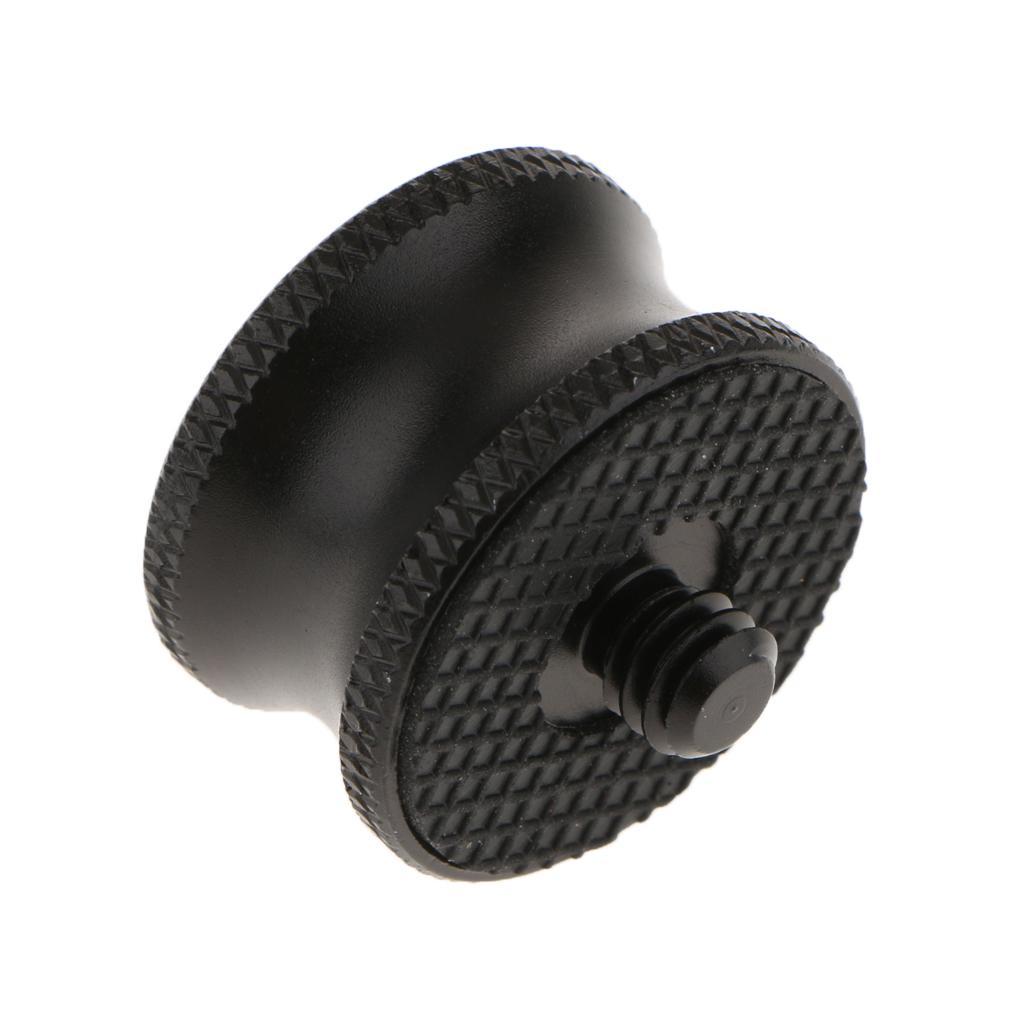 2 Pieces 1/4" to 3/8" Adapter Screw for Tripod Ball Head Monopod Black