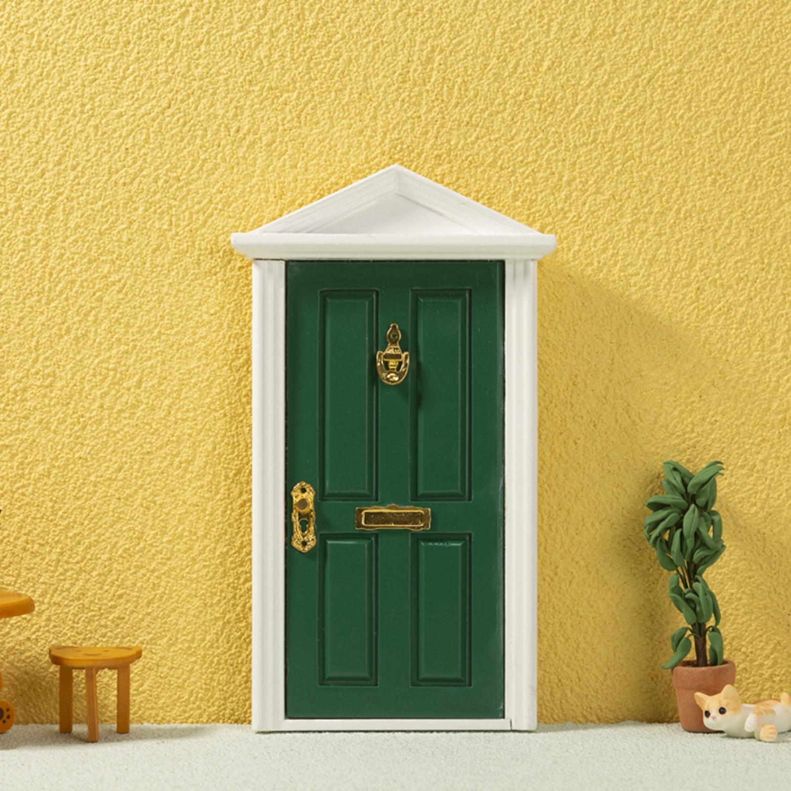 Mini Miniature Door 1:12 Dollhouse Fitments Simulation Dollhouse Furniture for Doll Ornament Kids Gifts Dolls House Accessories