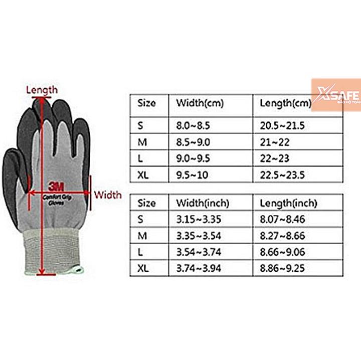 Găng tay chống cắt 3M cấp độ 5 phủ PU Găng chống cắt - chống mài mòn - xé rách - đâm xuyên theo tiêu chuẩn EN388 4543