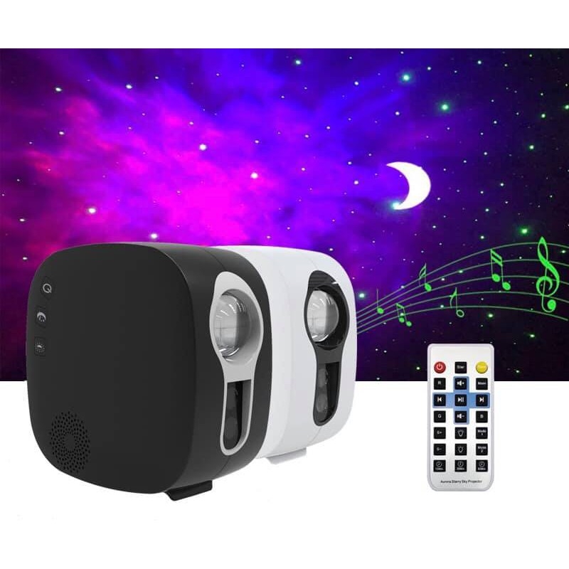 Đèn Thiên Hà Galaxy Ver.2 KUNBE Kiêm Loa Bluetooth Chiếu Bầu Trời Sao Đêm Lấp Lánh Cho Phòng Bay, Sân Khấu