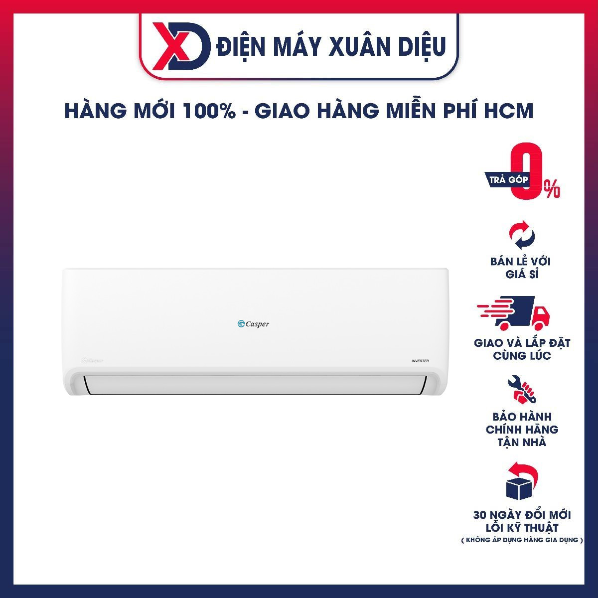 Máy lạnh Casper GC-09IS35 inverter 1.0HP - Hàng chính hãng (chỉ giao HCM)