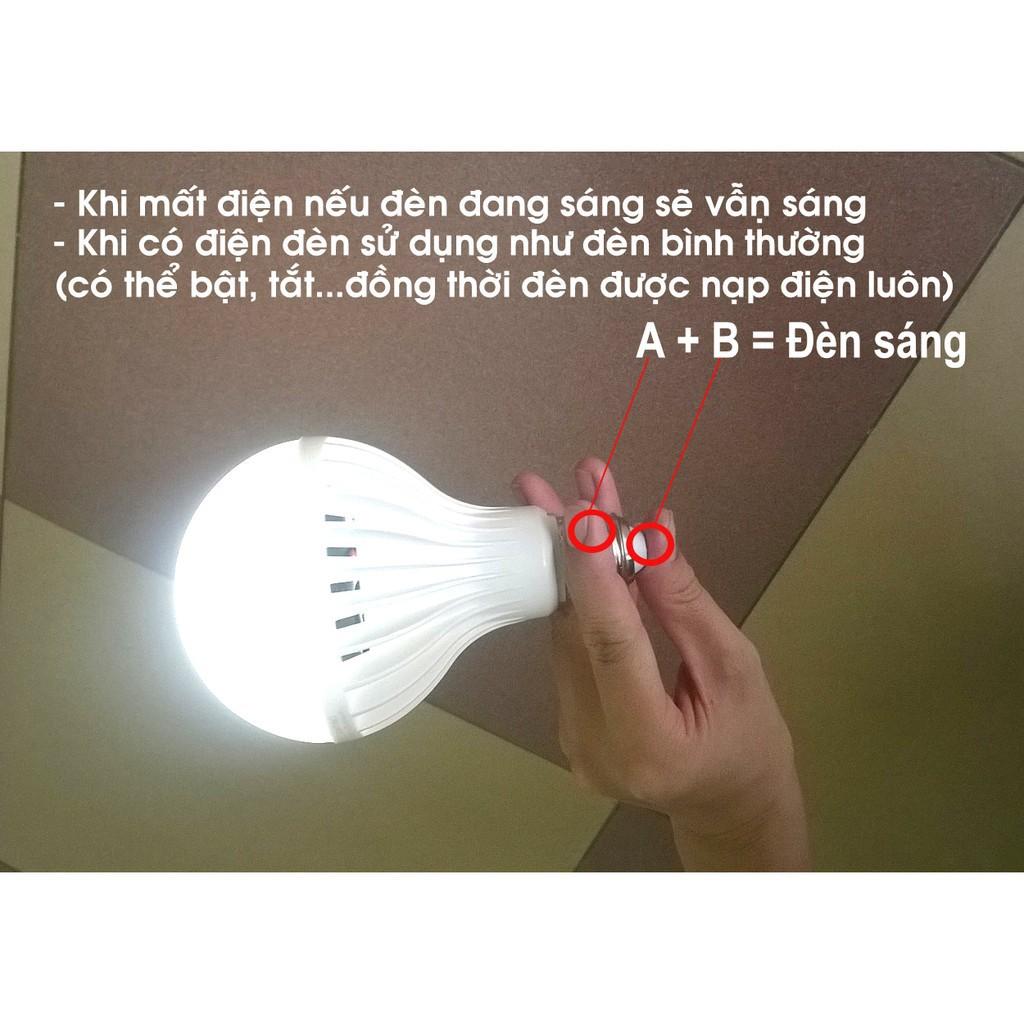 BÓNG ĐÈN LED TÍCH ĐIỆN 12W(Free Ship Toàn Quốc) BM(9)