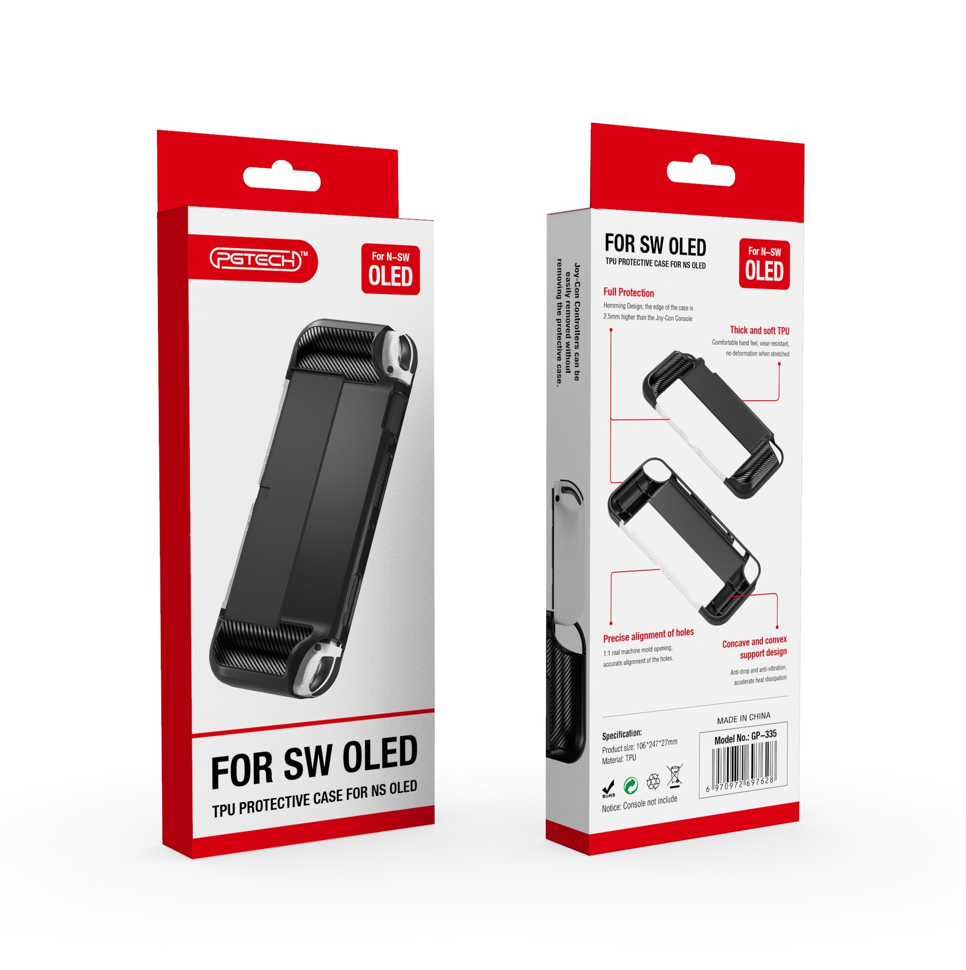 Bao Case Chống Shock Chống Trượt Vân Carbon bảo vệ cho Nintendo Switch OLED - Hàng nhập khẩu