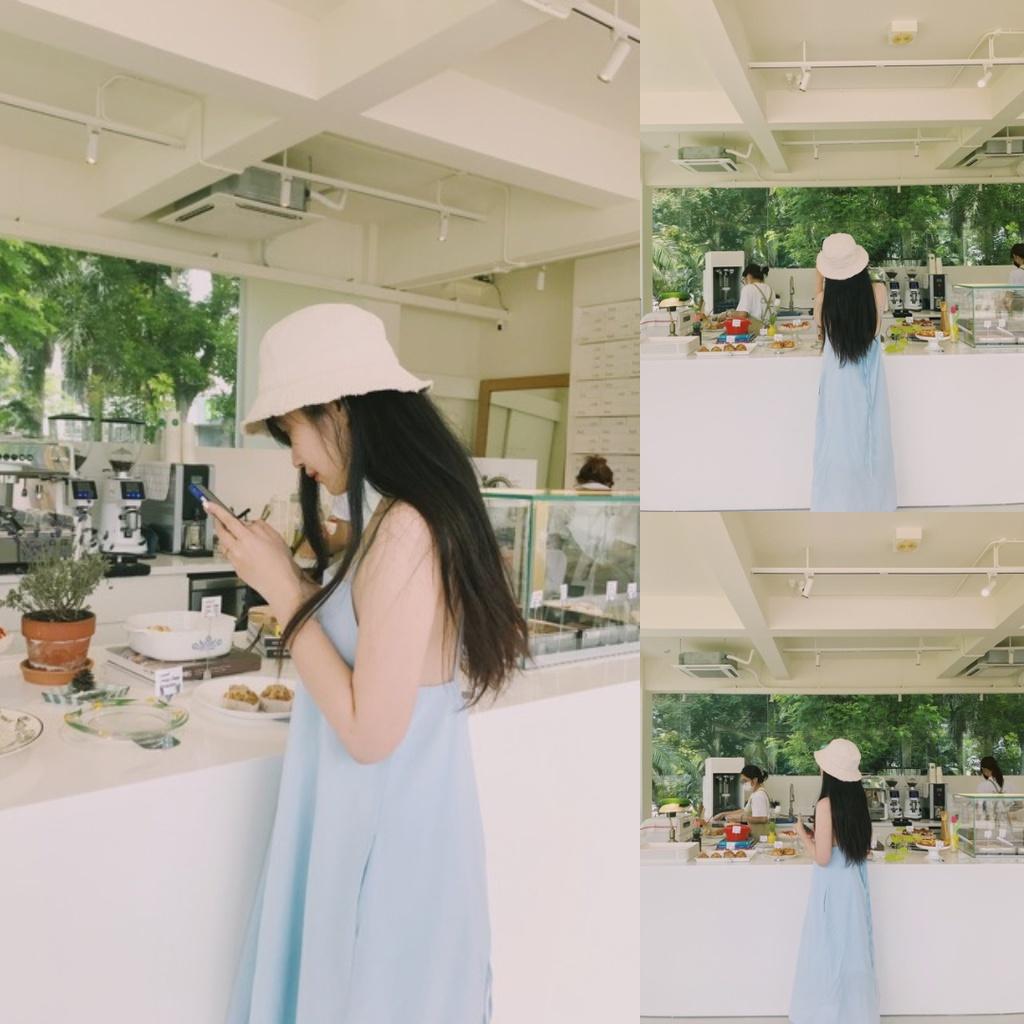 Đầm 2 dây maxi đi biển, Đầm yếm form rộng dáng suông Cao Cấp màu xanh dương dài hở lưng cột nơ sau - MiNhi