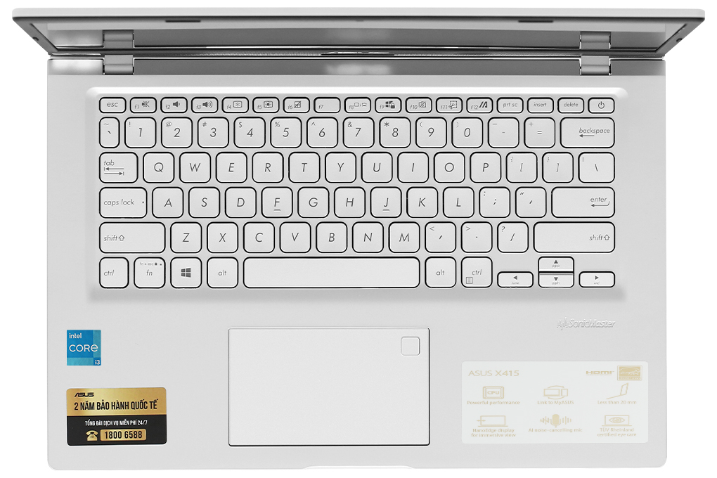 Laptop Asus X415EA i3 1115G4/4GB/512GB/14&quot;F/Win11/(EK1386W)/Bạc - Hàng chính hãng
