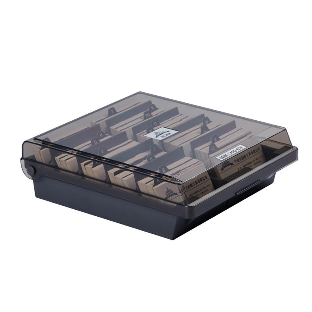 Business Card Holder Storage Box Name Card Organizer and 8 Divider