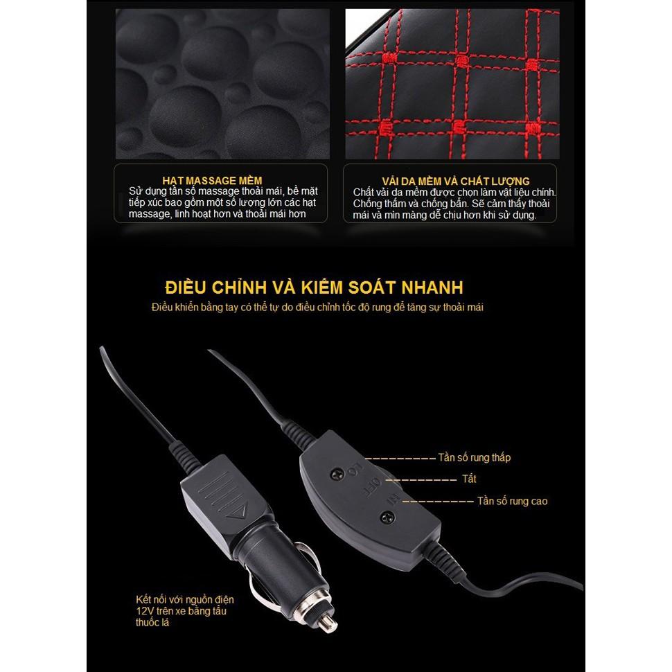 Đệm tựa lưng Massage trên Xe Hơi, Ô tô cắm tẩu 12v