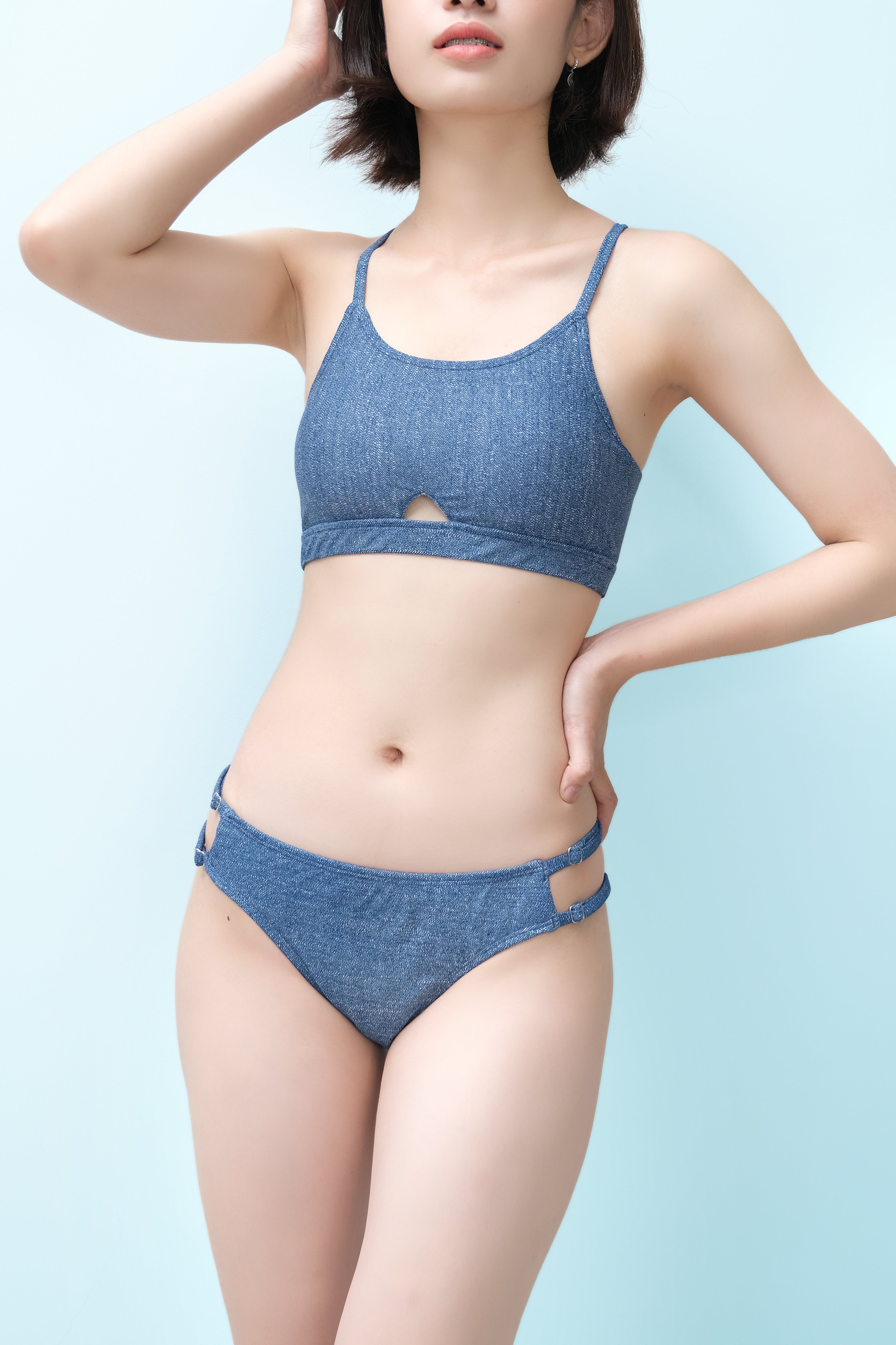 Áo ngực đa năng Gym-to-swim LMcation Olivia Bikini - Màu Jean