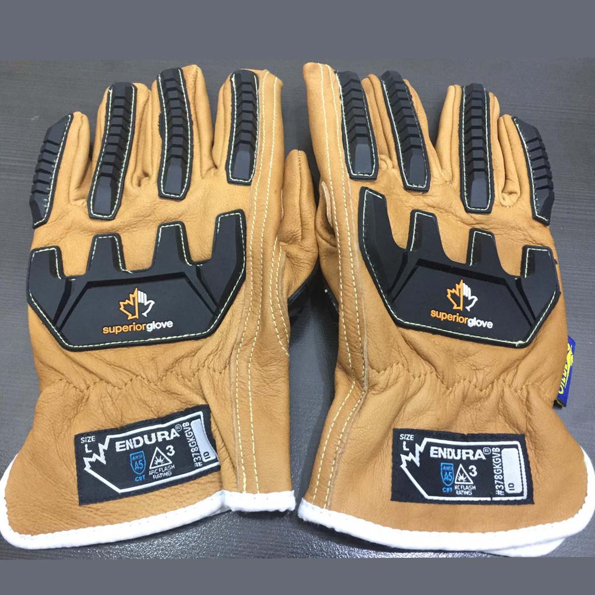 Găng tay da dê thật chống cắt, chống đâm xuyên, chống va đập SUPERIOR 378GKGVB Endura Oilbloc Goatskin Kevlar môi trường dầu và ẩm ướt.