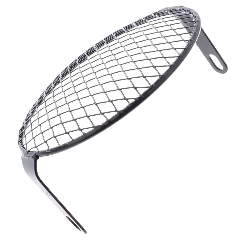 Metal Motorcycle Headlight Grille Cover Retro Grill Cover, Metal Headlamp Mounting Hardware for Honda GN125 CG125