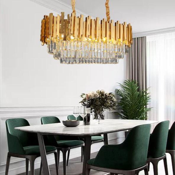 Đèn thả mâm TATOL pha lê kiểu dáng sang trọng trang trí nội thất hiện đại - .