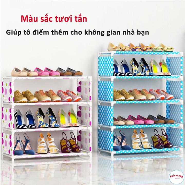 Kệ để giày 3D 6 tầng hoa văn đẹp mắt